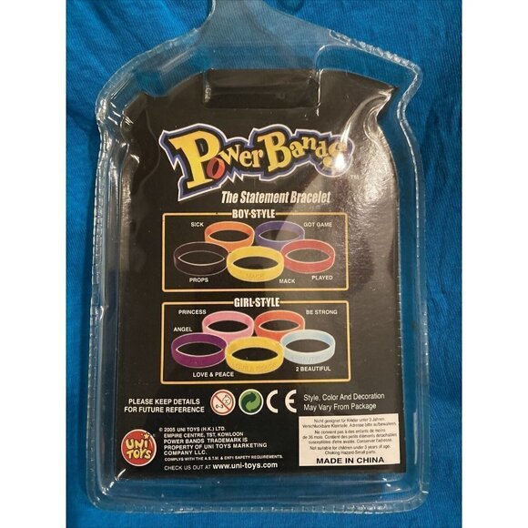 𝅺youth Size Power Bands -The Statement Bracelet -Pack Of 5.  New!! 2005 - Picture 4 of 5